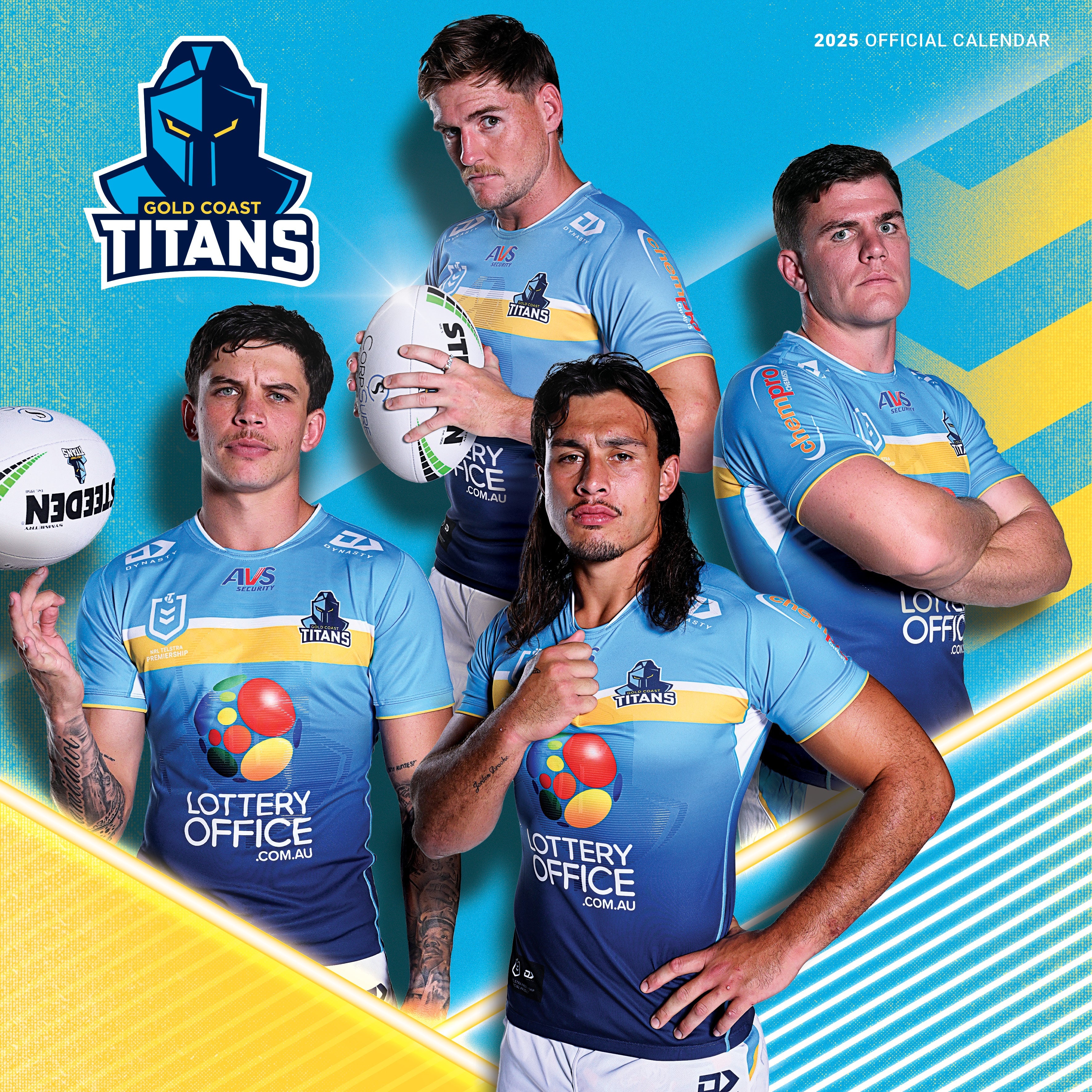 2025 NRL Gold Coast Titans - Square Wall Calendar