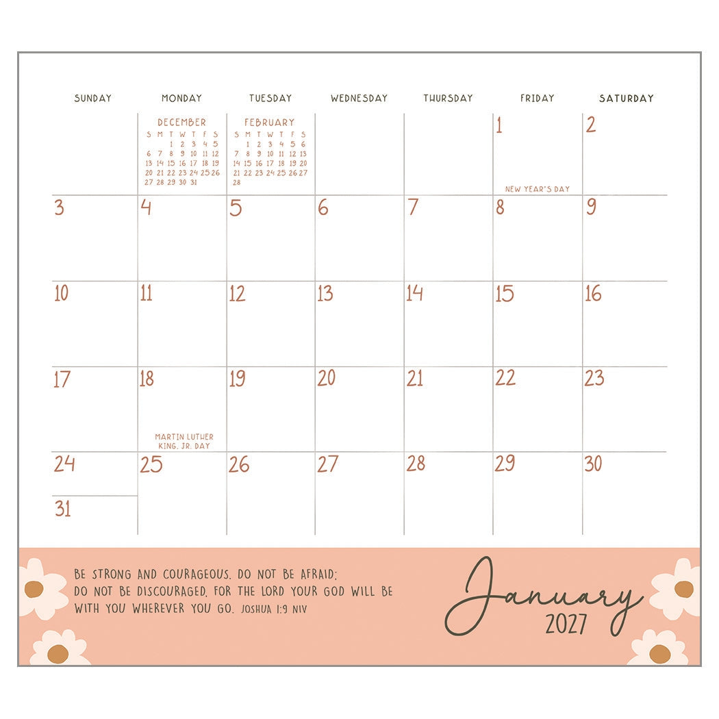 2027 Faith Move Mountains - Deluxe Wall Calendar by Angie Weller
