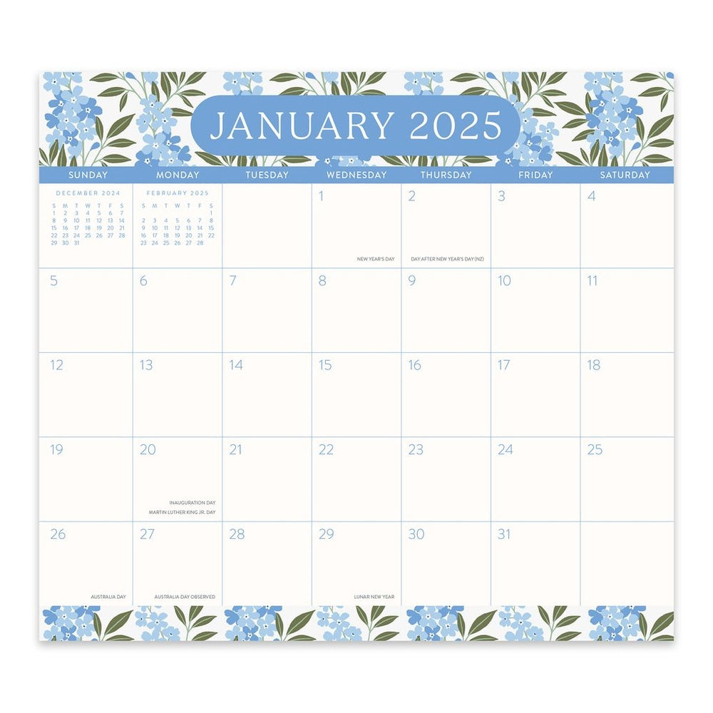 2025 Pretty Petals - Monthly Magnetic Pad Calendar