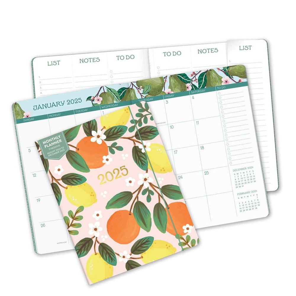 2025 Fruit & Flora - Just Right Monthly Diary/Planner