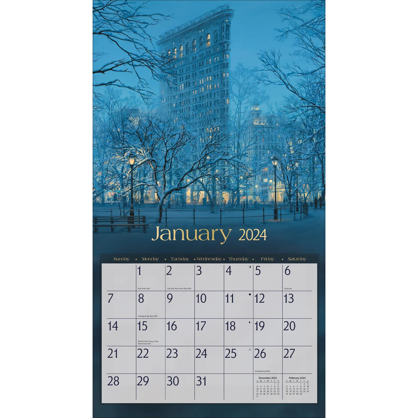 2024 LANG Around The World By Evgeny Lushpin - Deluxe Wall Calendar
