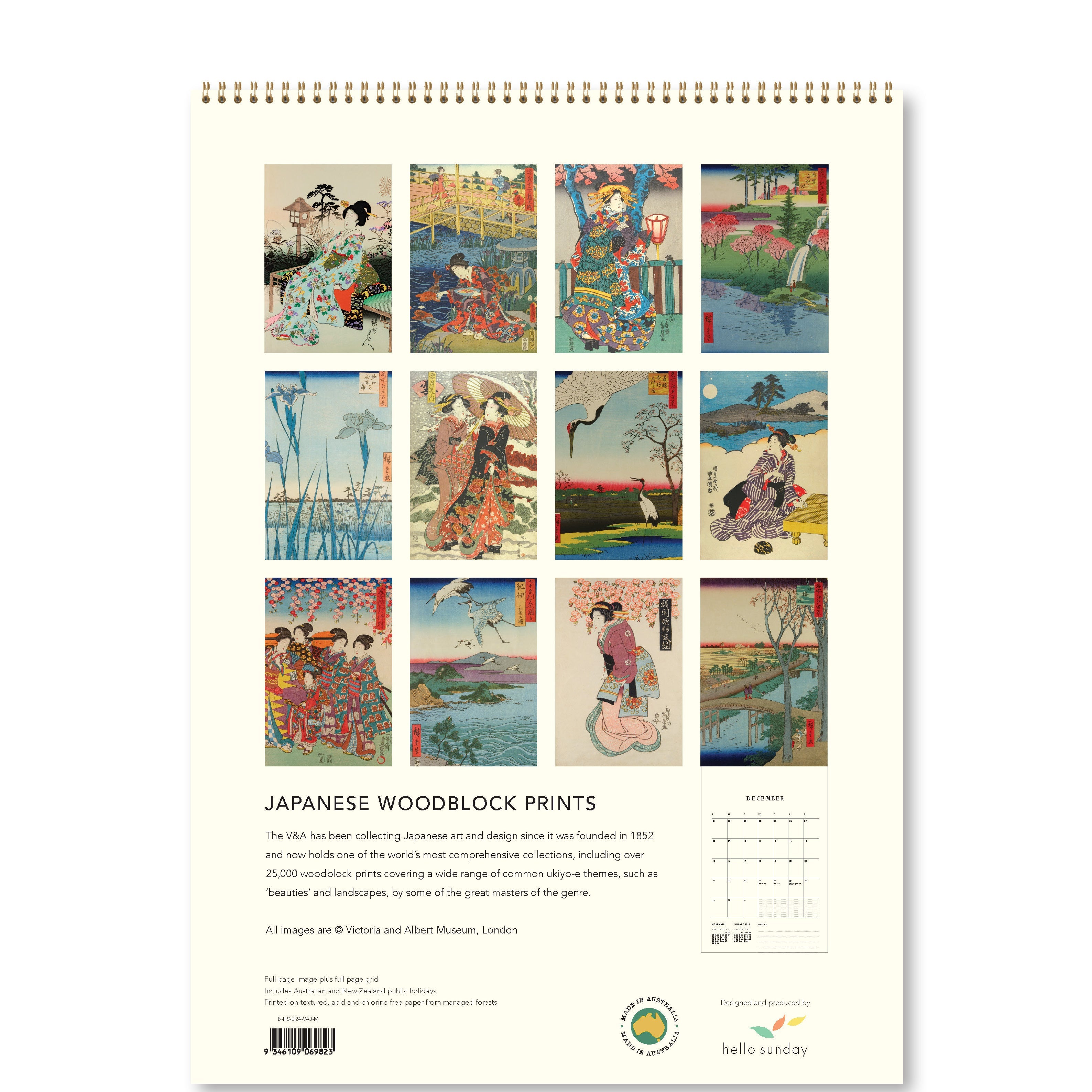 2024 Japanese Woodblock Prints Deluxe Wall Calendar Art Calendars