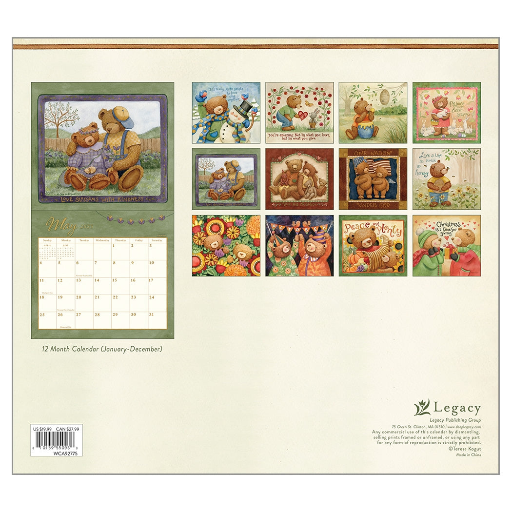 2025 Legacy Bears - Deluxe Wall Calendar