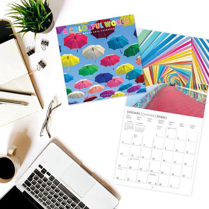 2025 A Colorful World - Square Wall Calendar