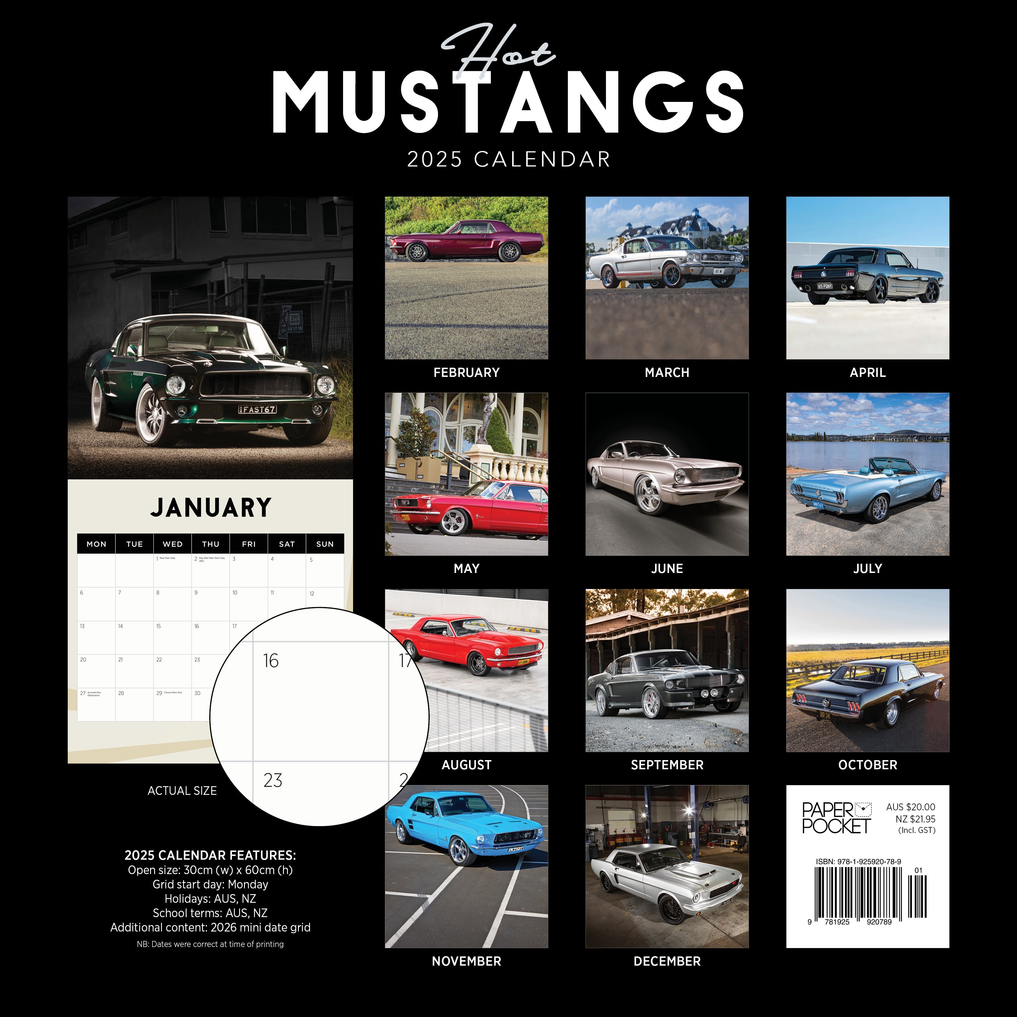 Calendar 2025 Mustangs - Sally Consuelo