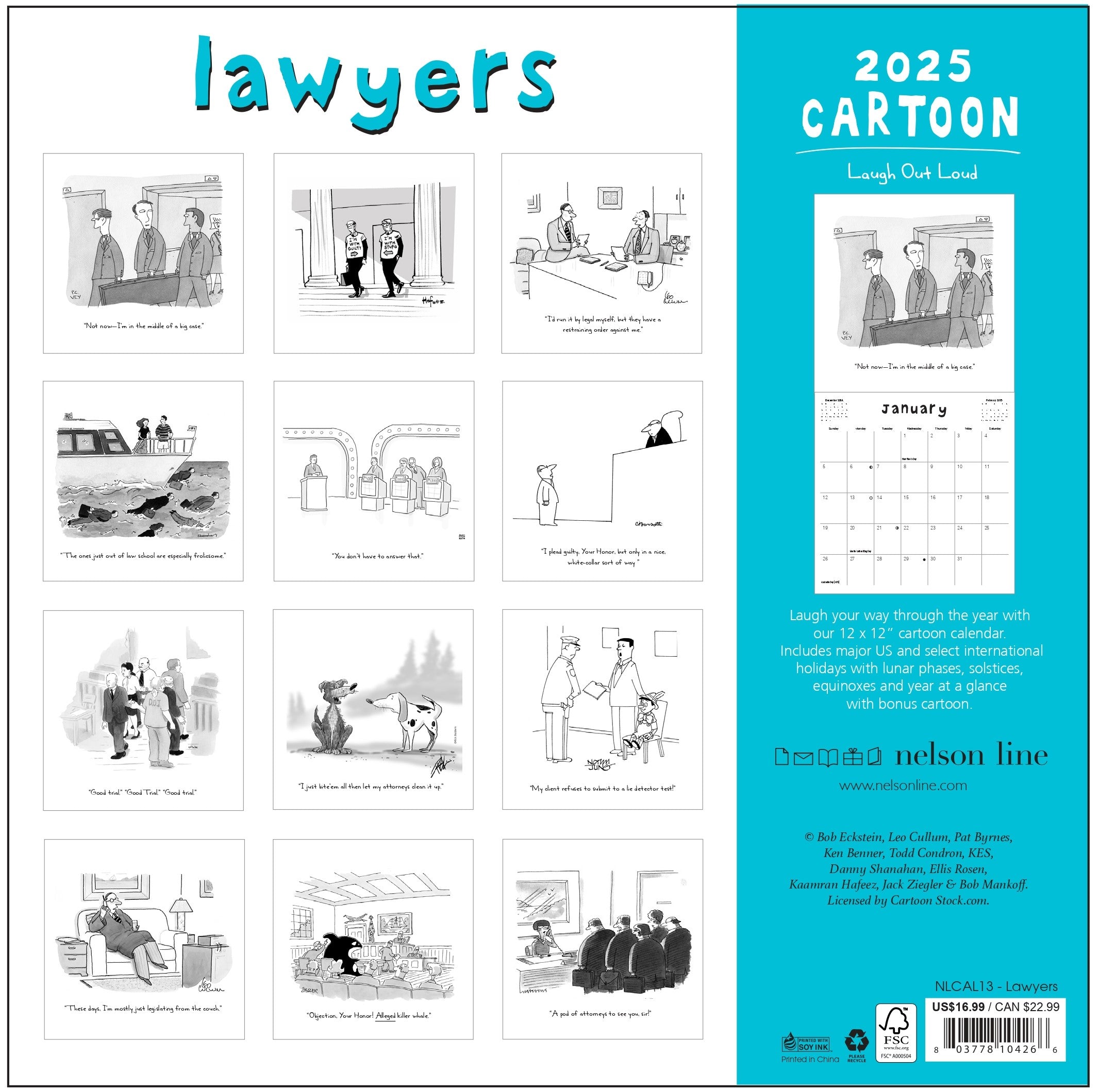 2025 Lawyers - Square Wall Calendar