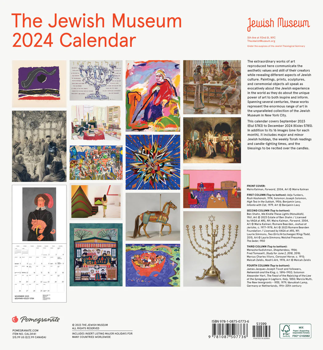 2024 The Jewish Museum - Square Wall Calendar  SOLD OUT