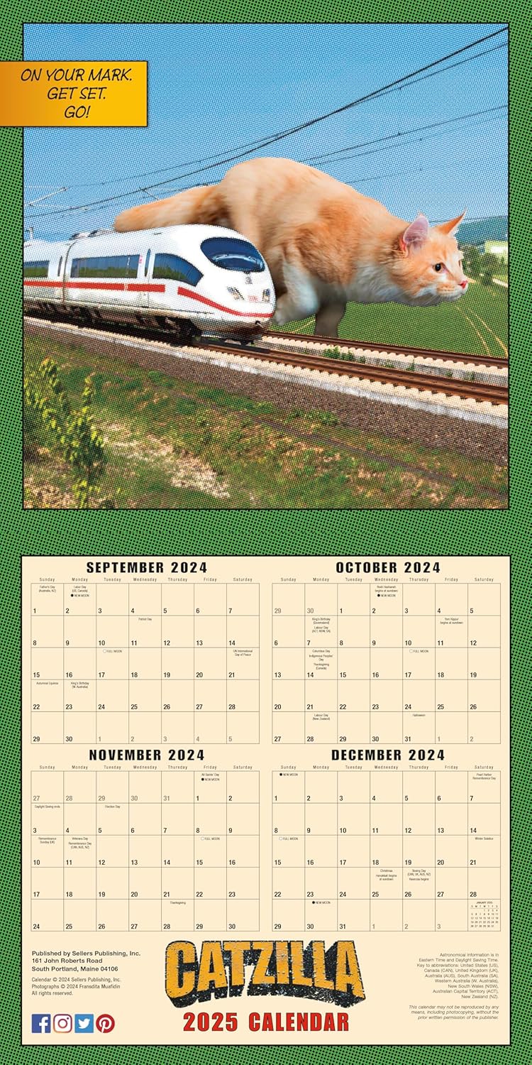 2025 Catzilla - Square Wall Calendar