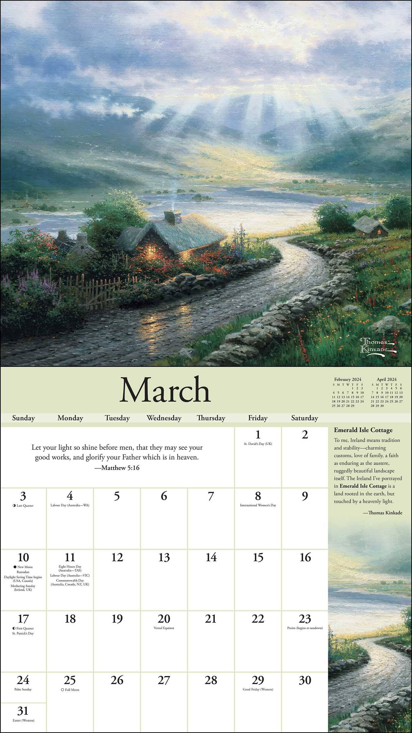 2024 Thomas Kinkade Special Collector S Edition With Scripture With   81ce16a6cd4538f6c3637d36b37ace48 