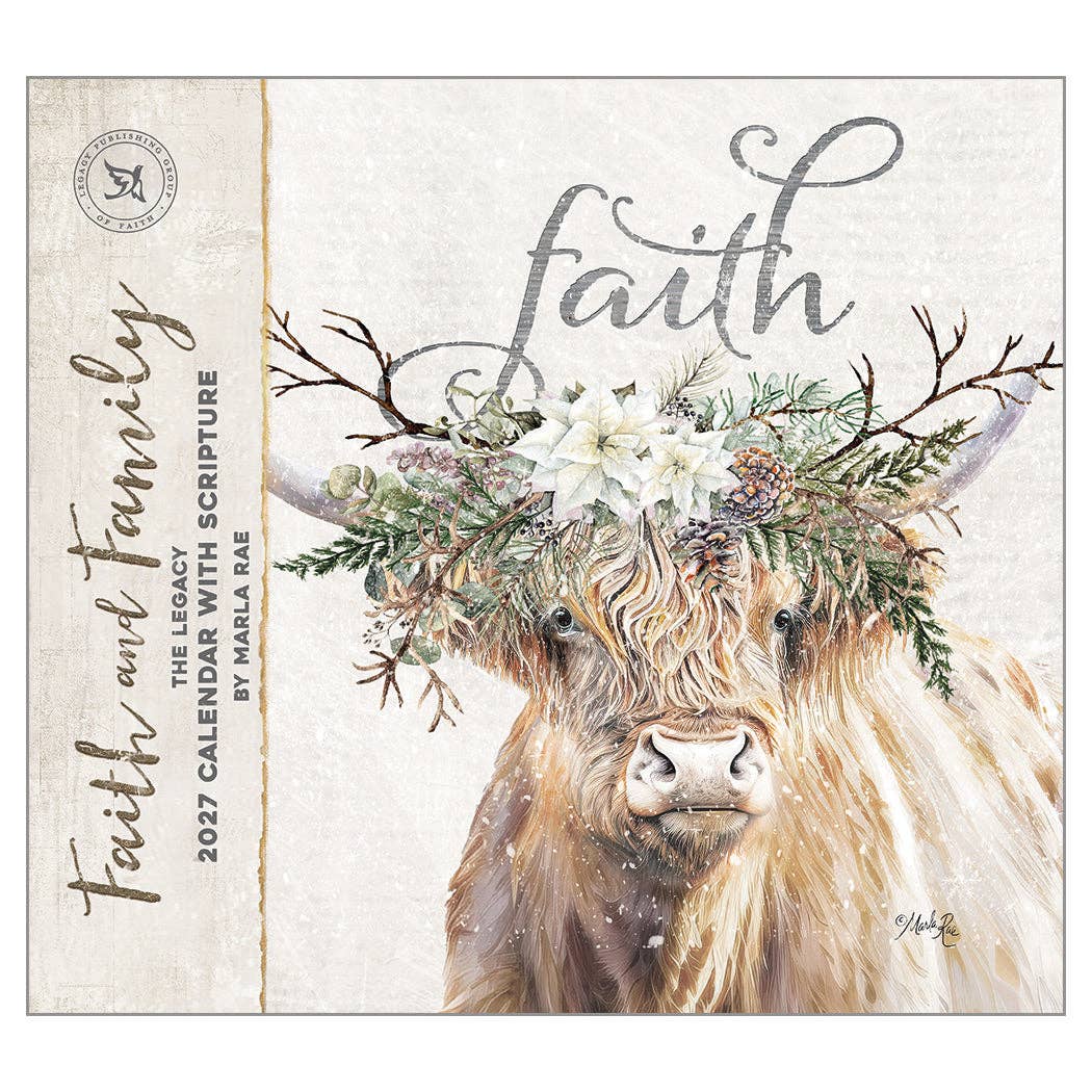 2027 Faith And Family - Scripture - Deluxe Wall Calendar