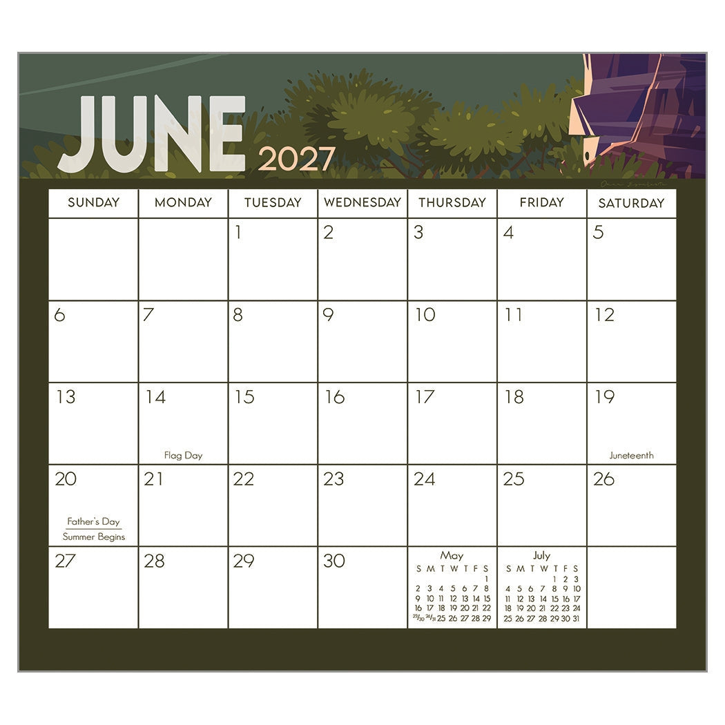 2027 Adventure - Deluxe Wall Calendar by Omar Escalante