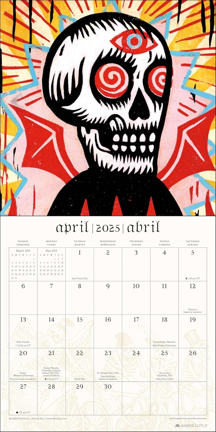 2025 Day of the Dead - Sugar Skulls - Square Wall Calendar