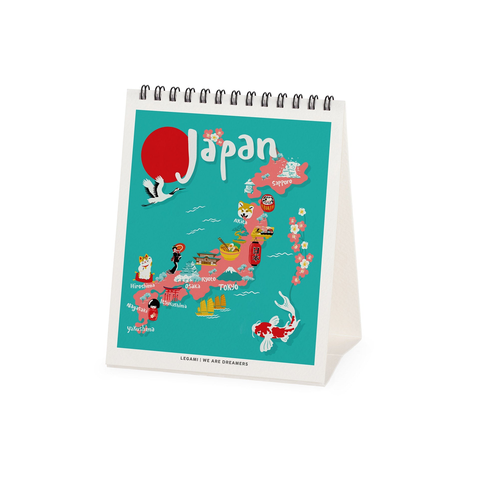 2025 Let's Travel The World - Desk Easel Calendar