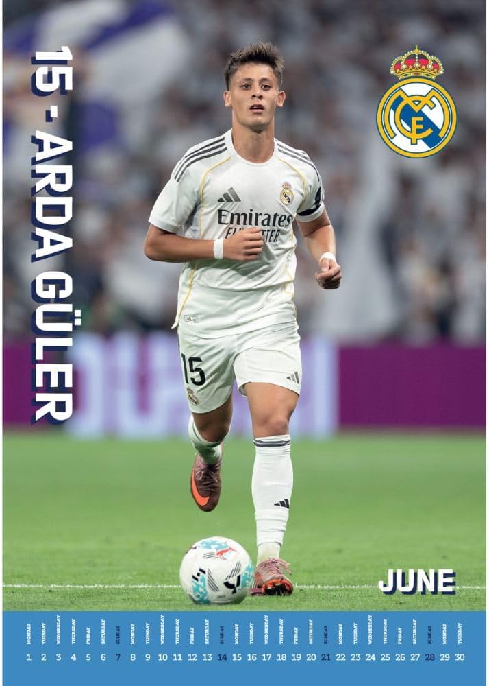 2026 Real Madrid FC - A3 Wall Calendar