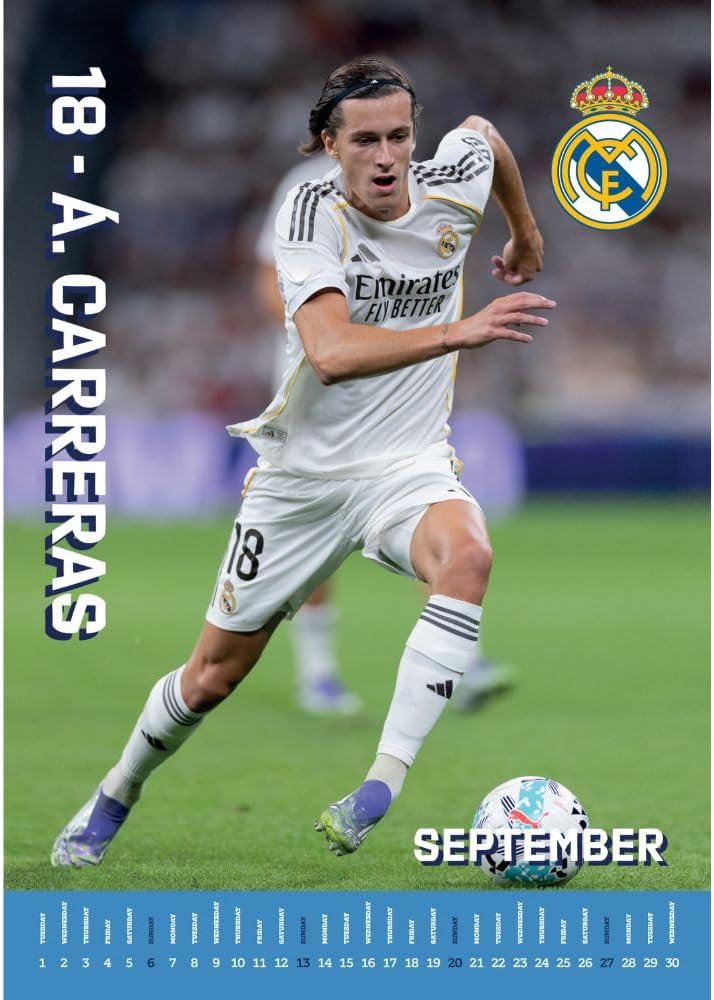2026 Real Madrid FC - A3 Wall Calendar
