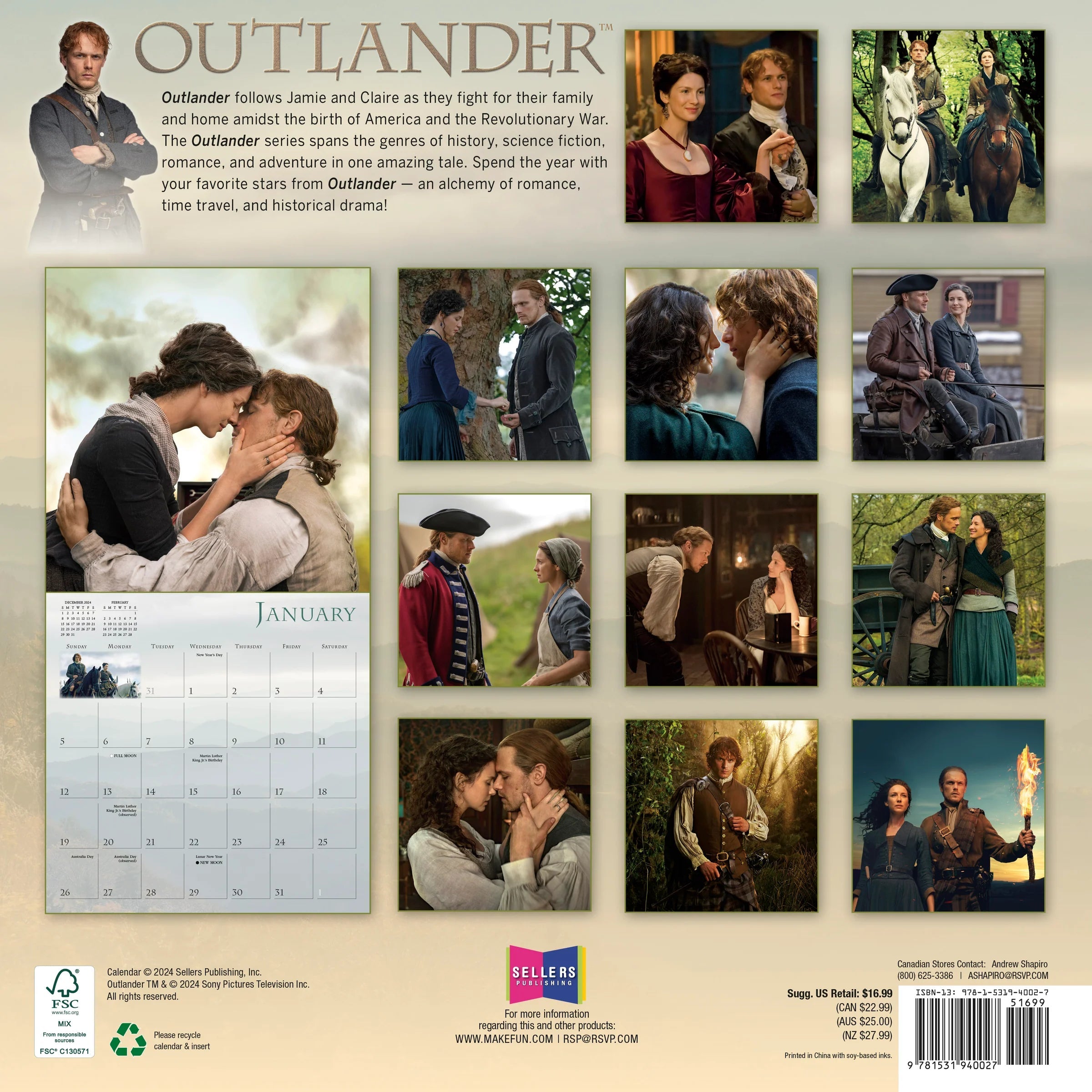 2025 Outlander - Square Wall Calendar