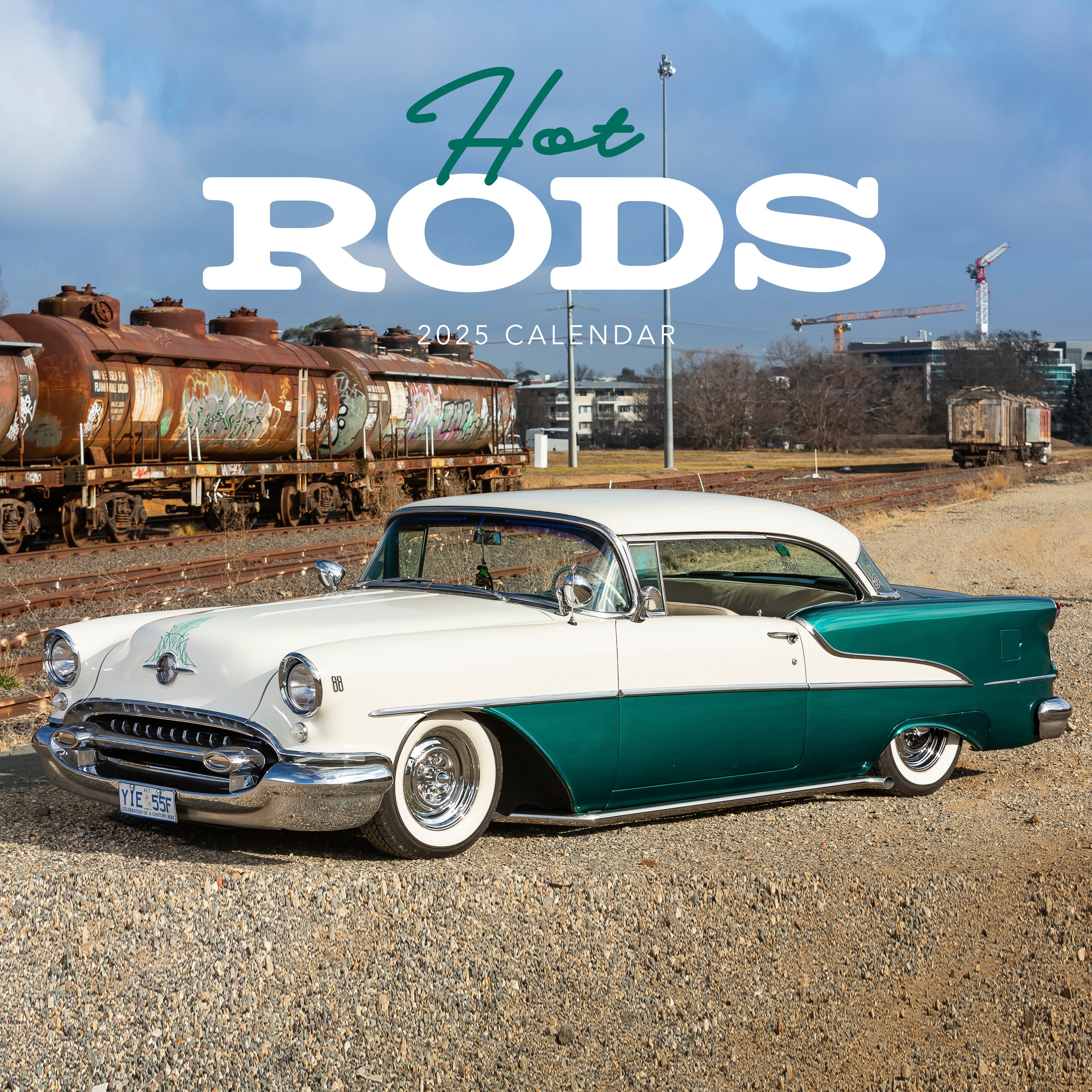 2025 Hot Rods - Square Wall Calendar