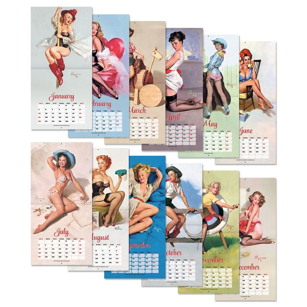 2025 Elvgren: Pin-Up Girls  - Square Wall Calendar