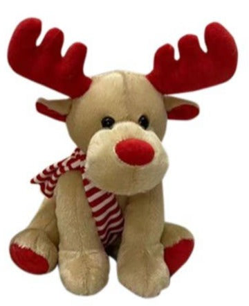 Sitting Plush Reindeer Brown (23 cm) - Christmas Decoration
