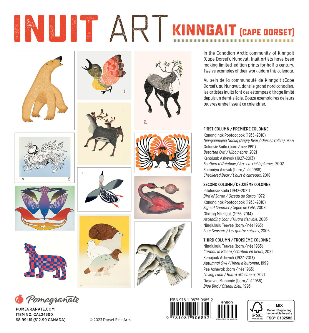 2024 Inuit Art: Kinngait (Cape Dorset) - Mini Wall Calendar  SOLD OUT