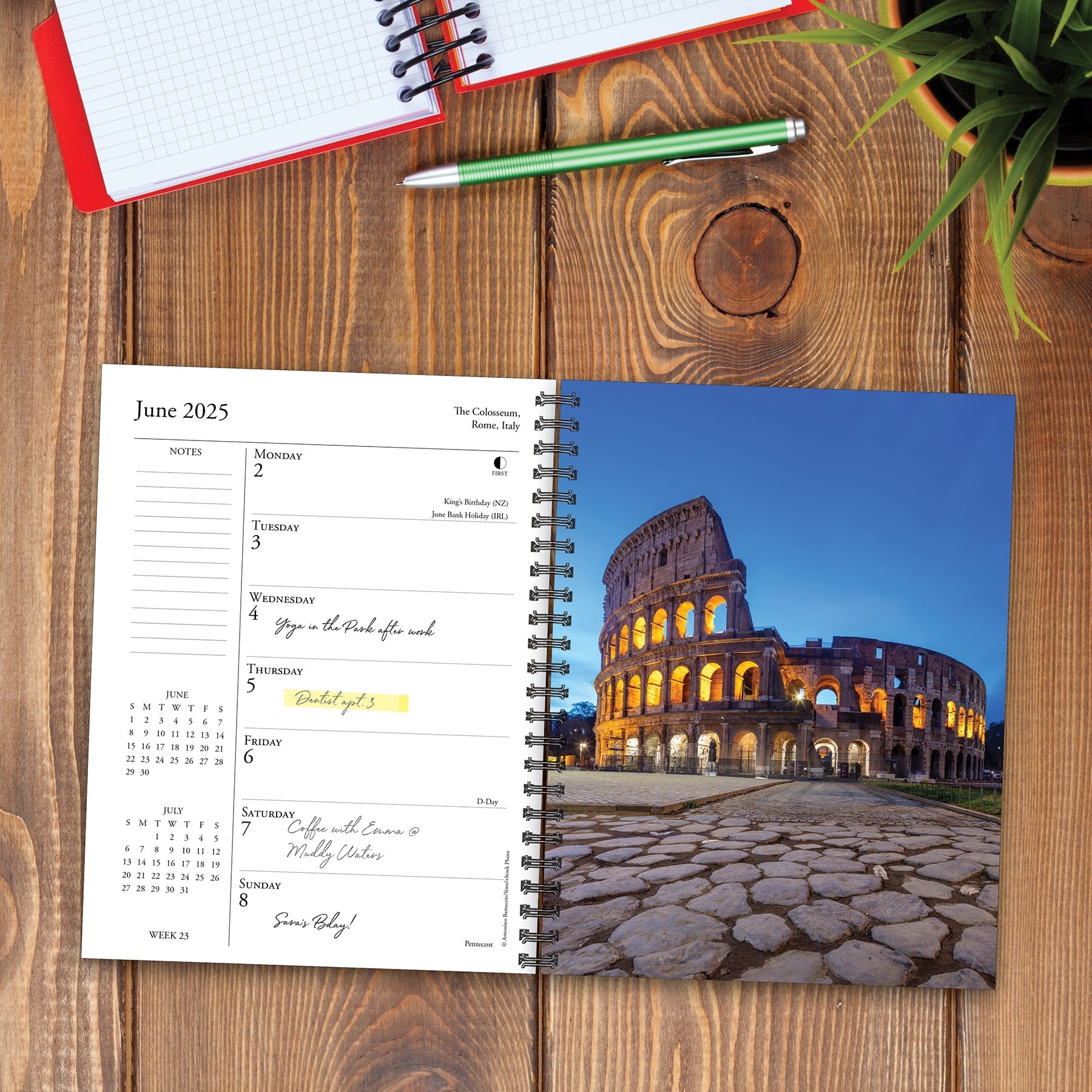 2025 Destinations - Weekly Diary/Planner