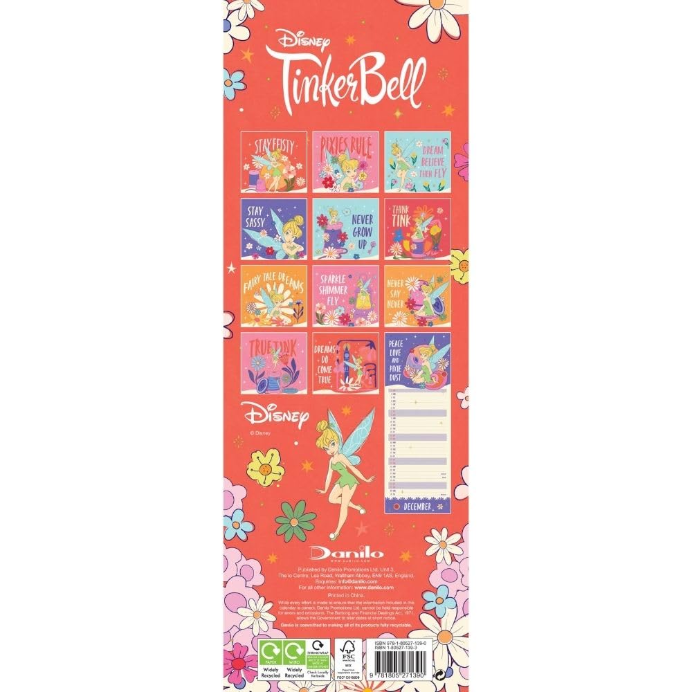 2024 Disney Tinkerbell - Slim Wall Calendar  SOLD OUT