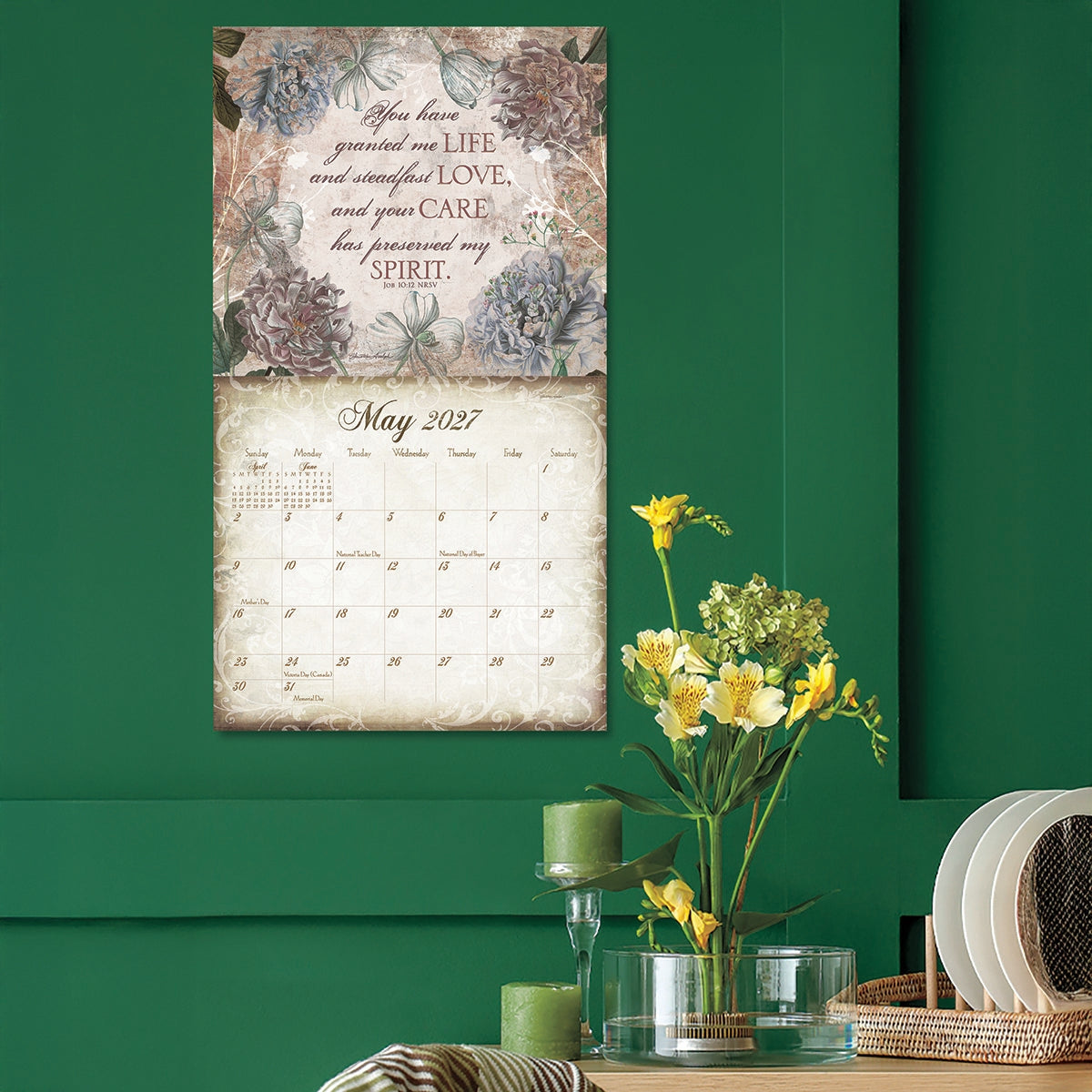 2027 Walk By Faith - Scripture - Deluxe Wall Calendar by Carrie Schmitt