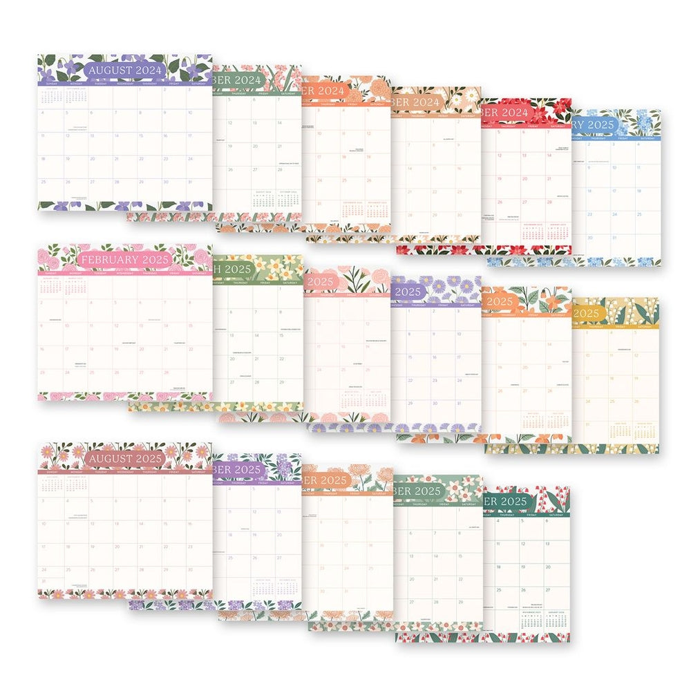 2025 Pretty Petals - Monthly Magnetic Pad Calendar