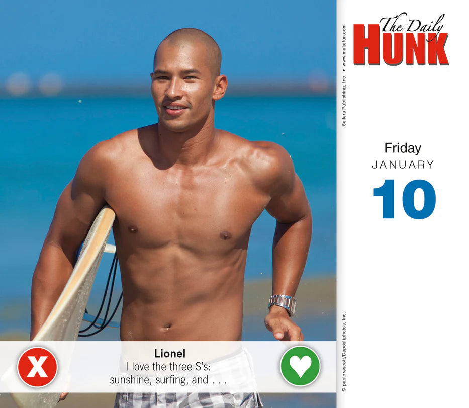 2025 The Daily Hunk - Daily Boxed Page-A-Day Calendar