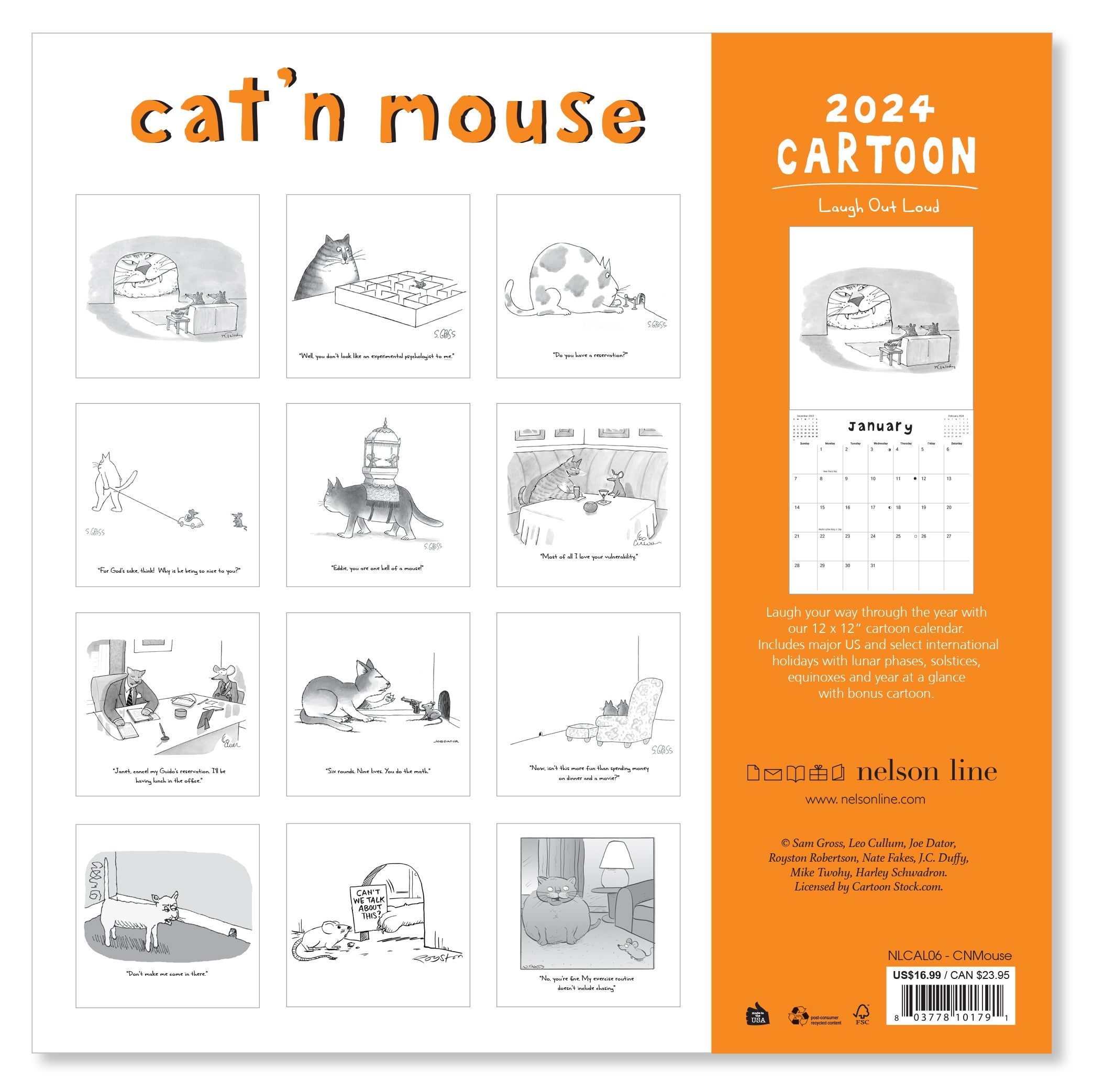 2024 Cat N Mouse - Square Wall Calendar  SOLD OUT