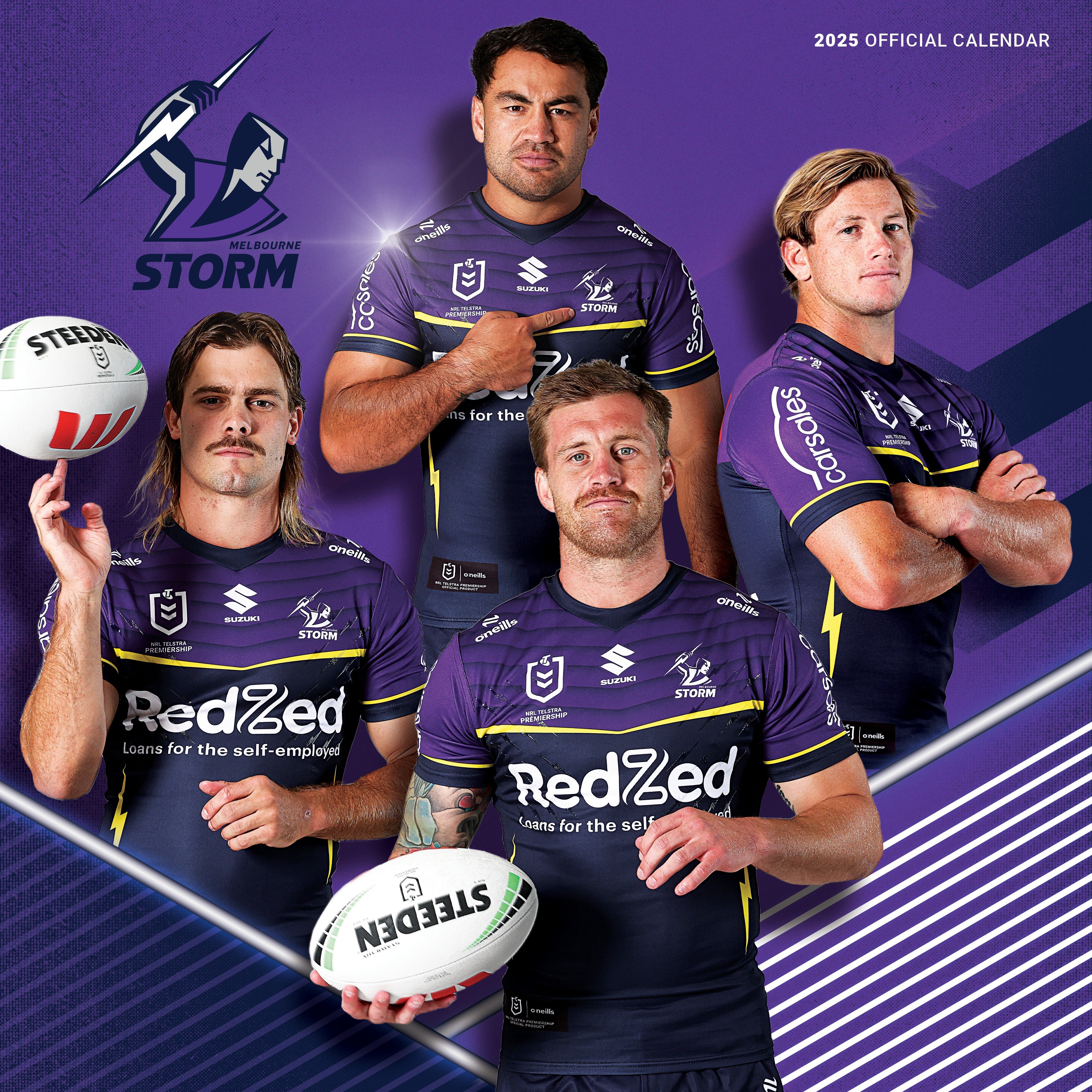 2025 NRL Melbourne Storm - Square Wall Calendar