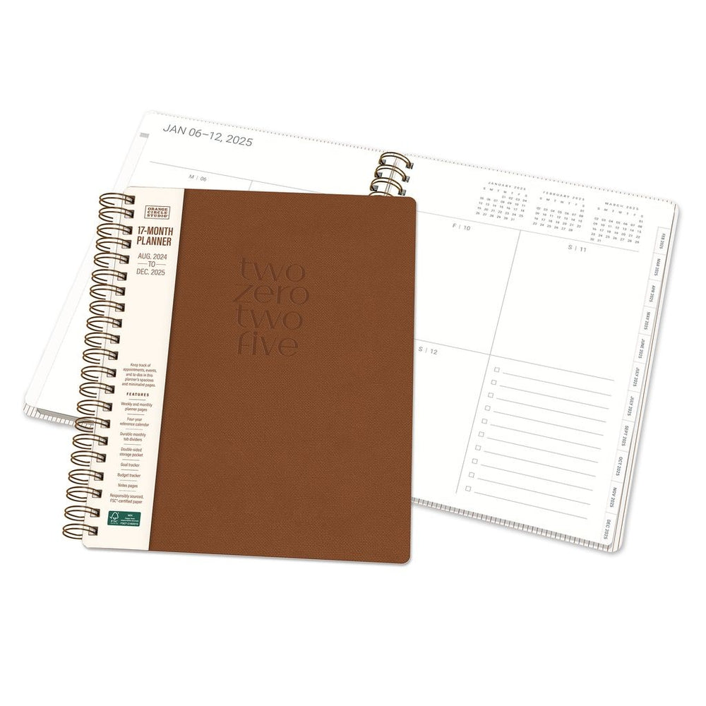 2025 Tawny Brown - Baxter Weekly & Monthly Diary/Planner