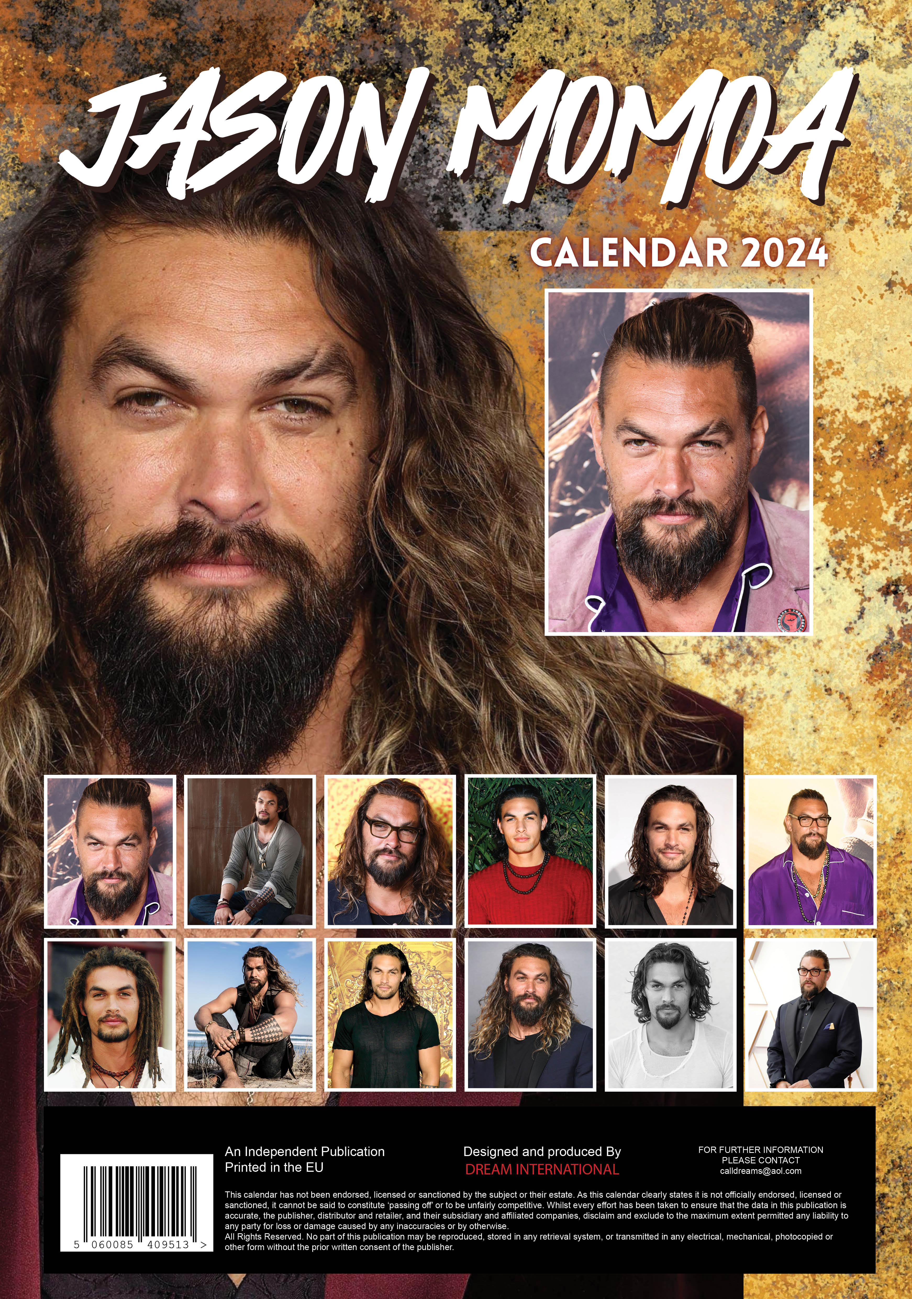 2024 Jason Momoa A3 Wall Calendar Hollywood Idols Calendars by