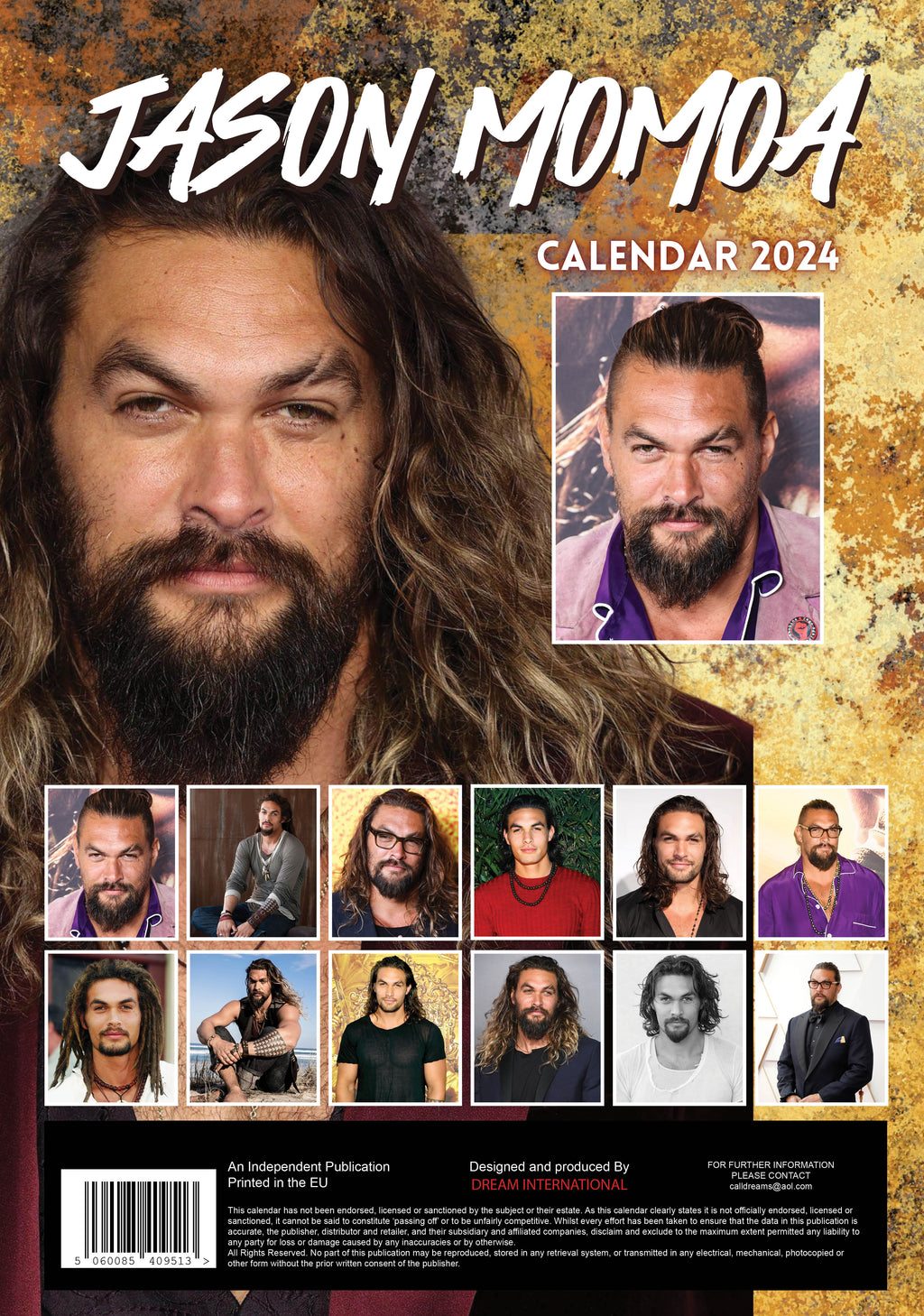 2024 Jason Momoa A3 Wall Calendar Hollywood Idols Calendars by