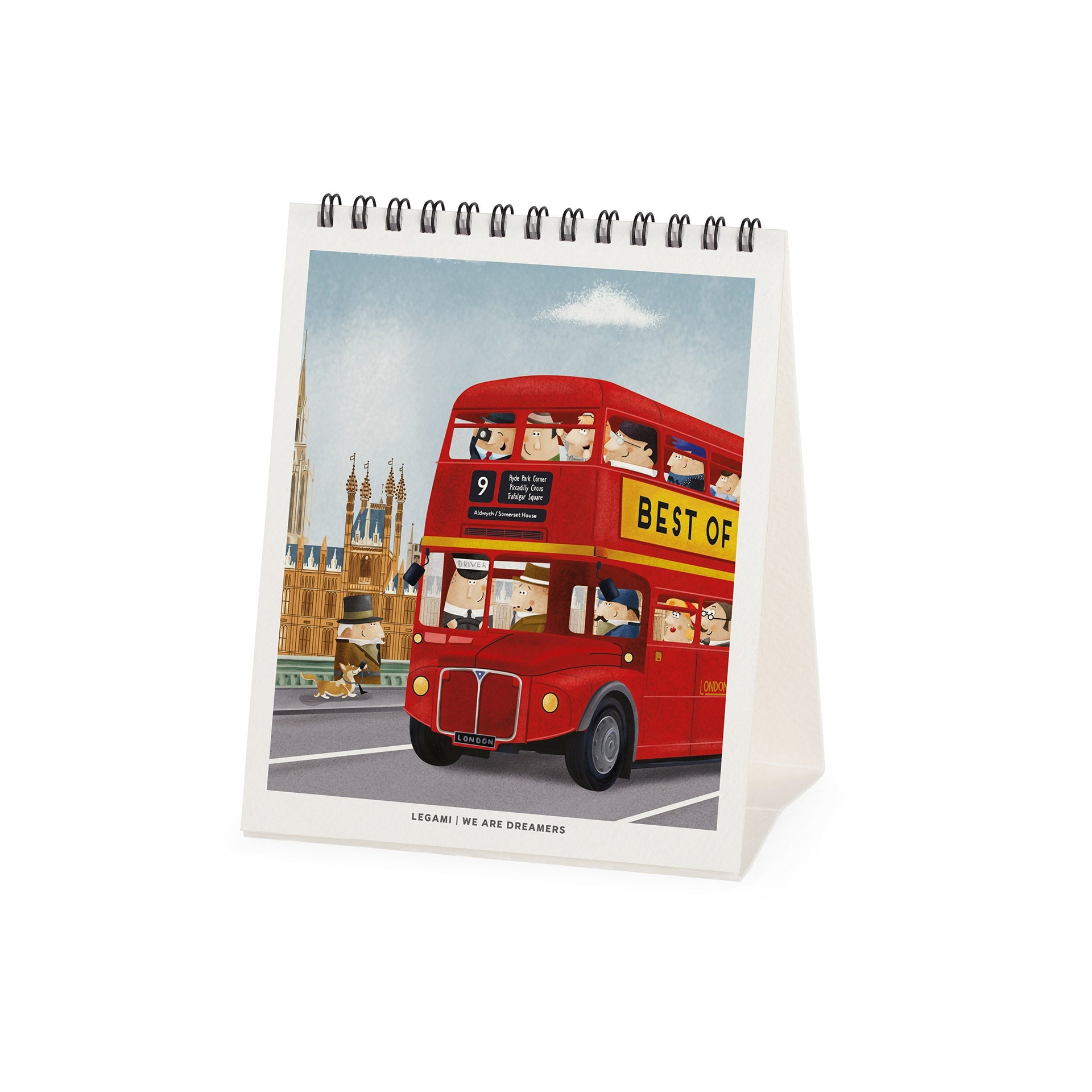 2025 London by Legami - Desk Easel Calendar