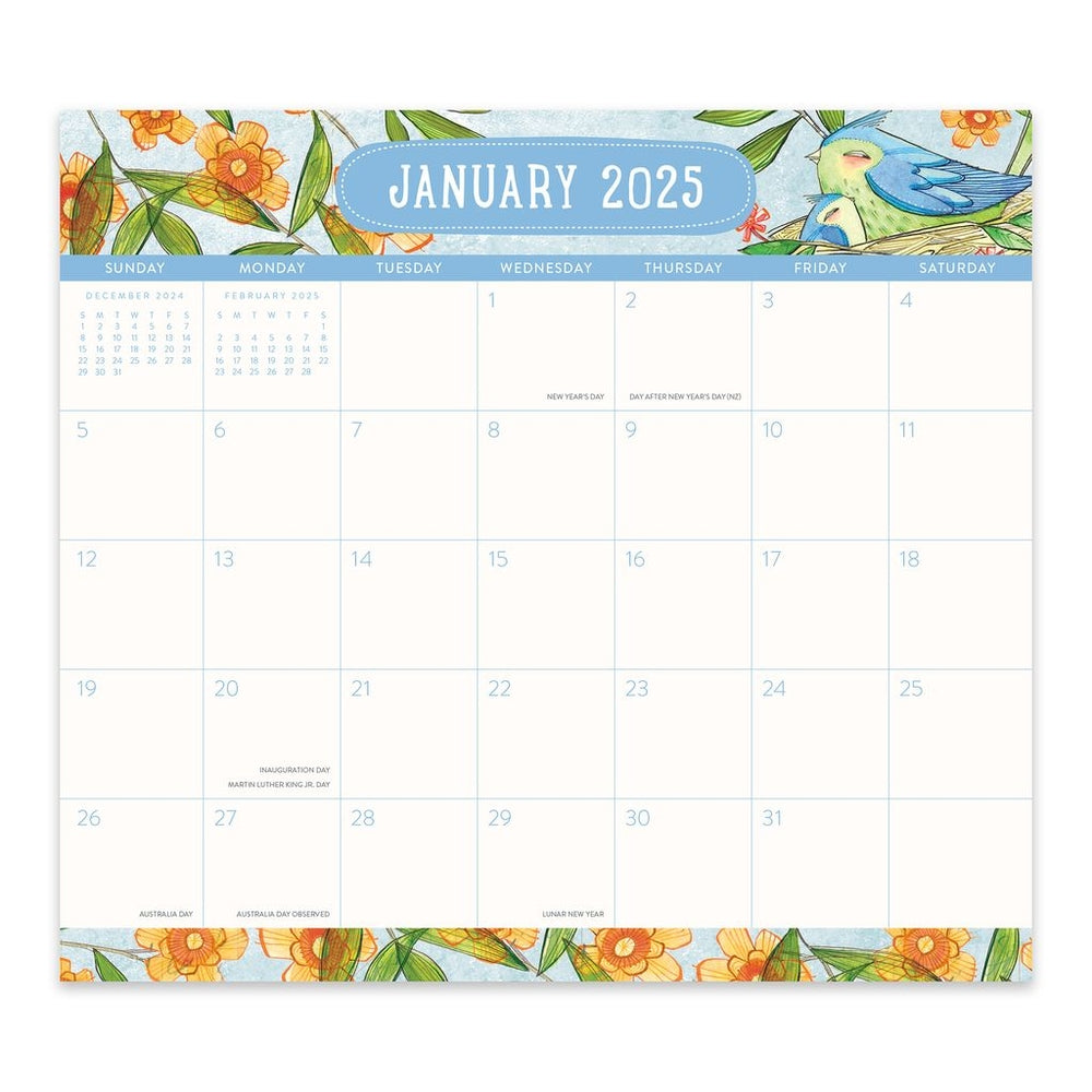 2025 Where Love Grows - Monthly Magnetic Pad Calendar