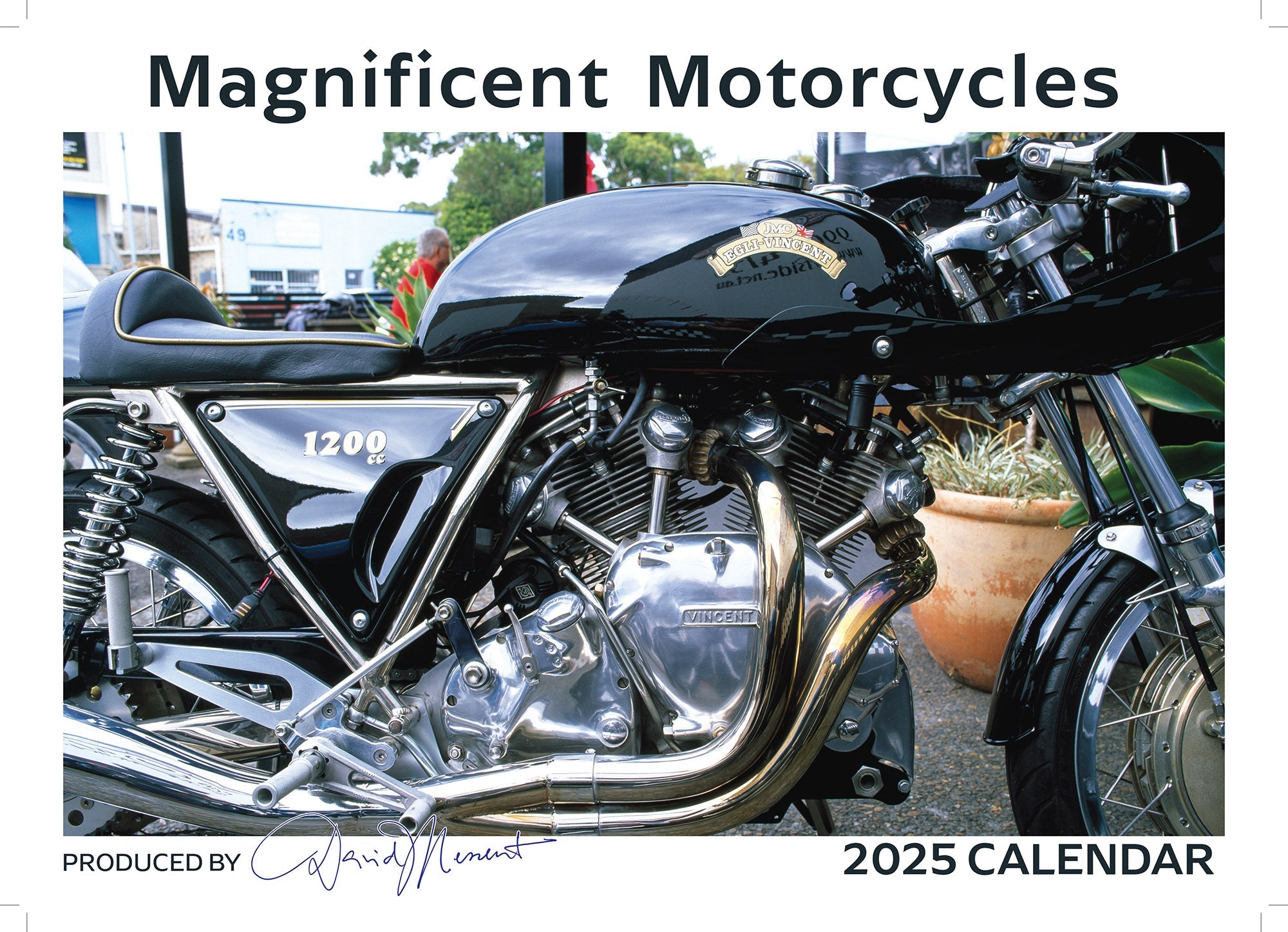 2025 Magnificent Motorcycles By David Messent - Horizontal Wall Calendar