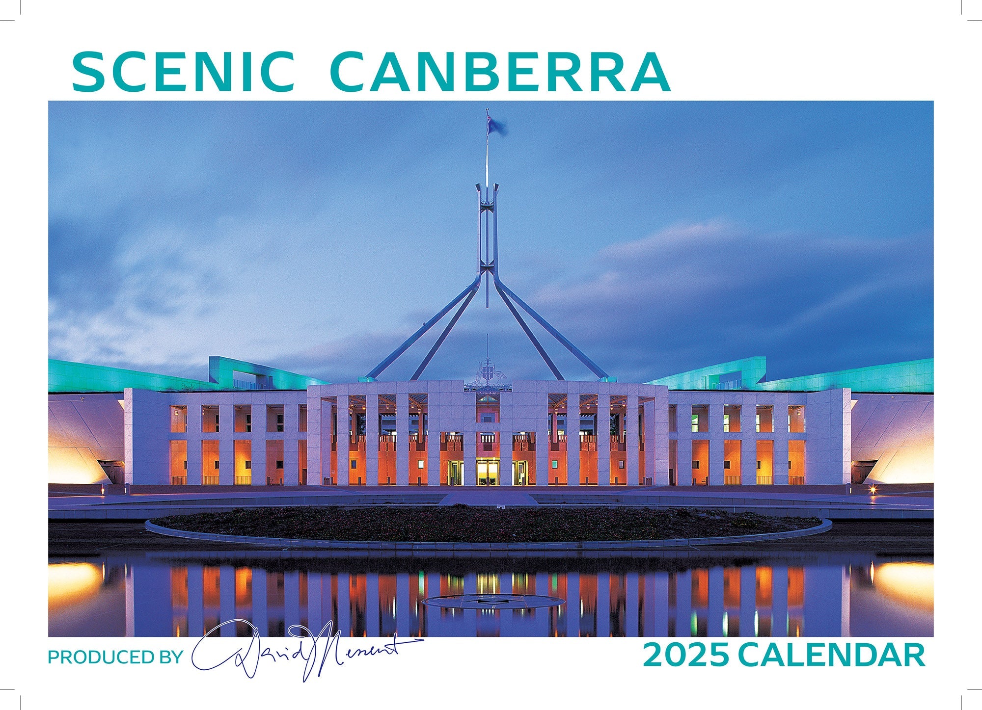 2025 Scenic Canberra By David Messent - Horizontal Wall Calendar