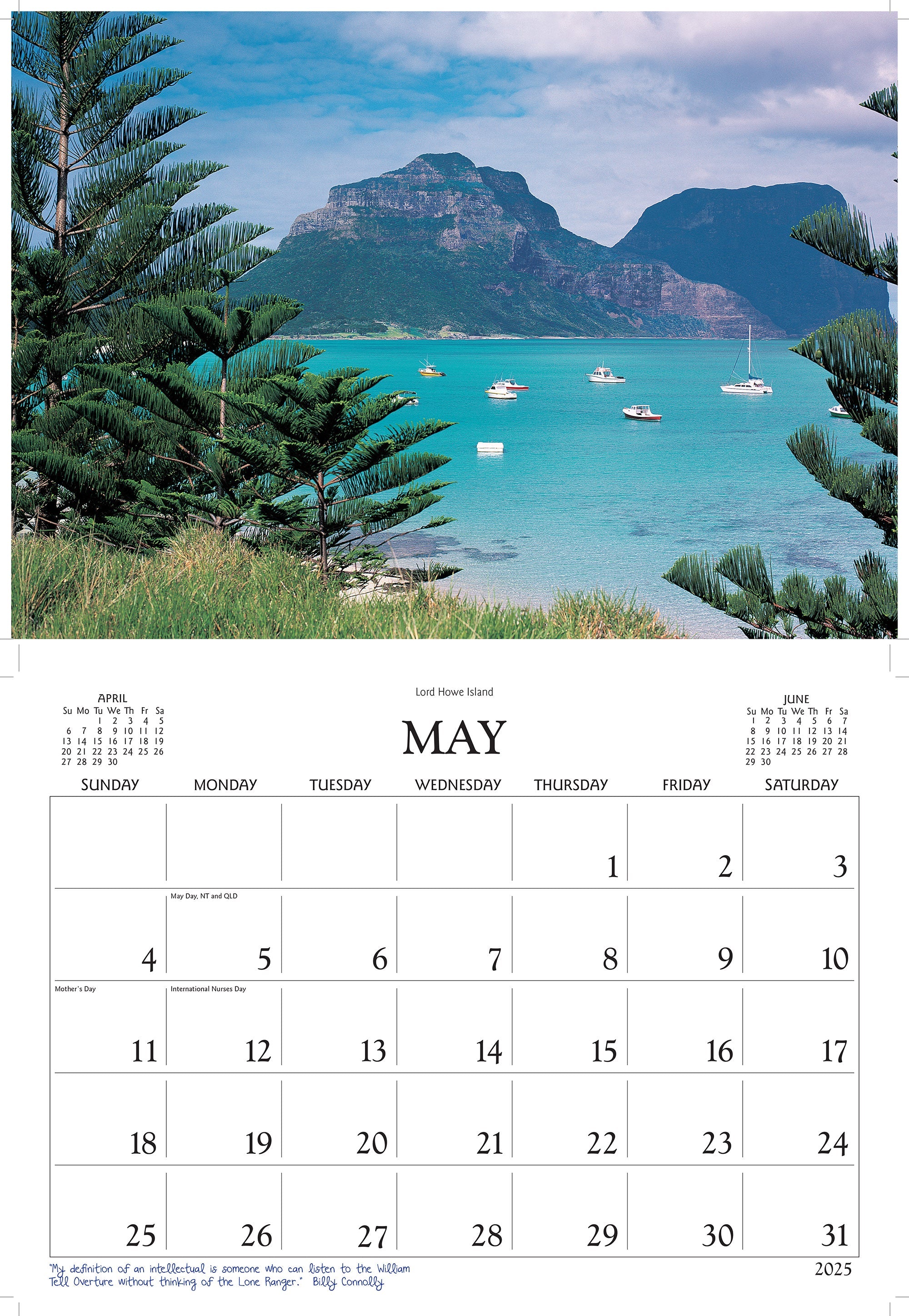 2025 New South Wales By David Messent - Horizontal Wall Calendar