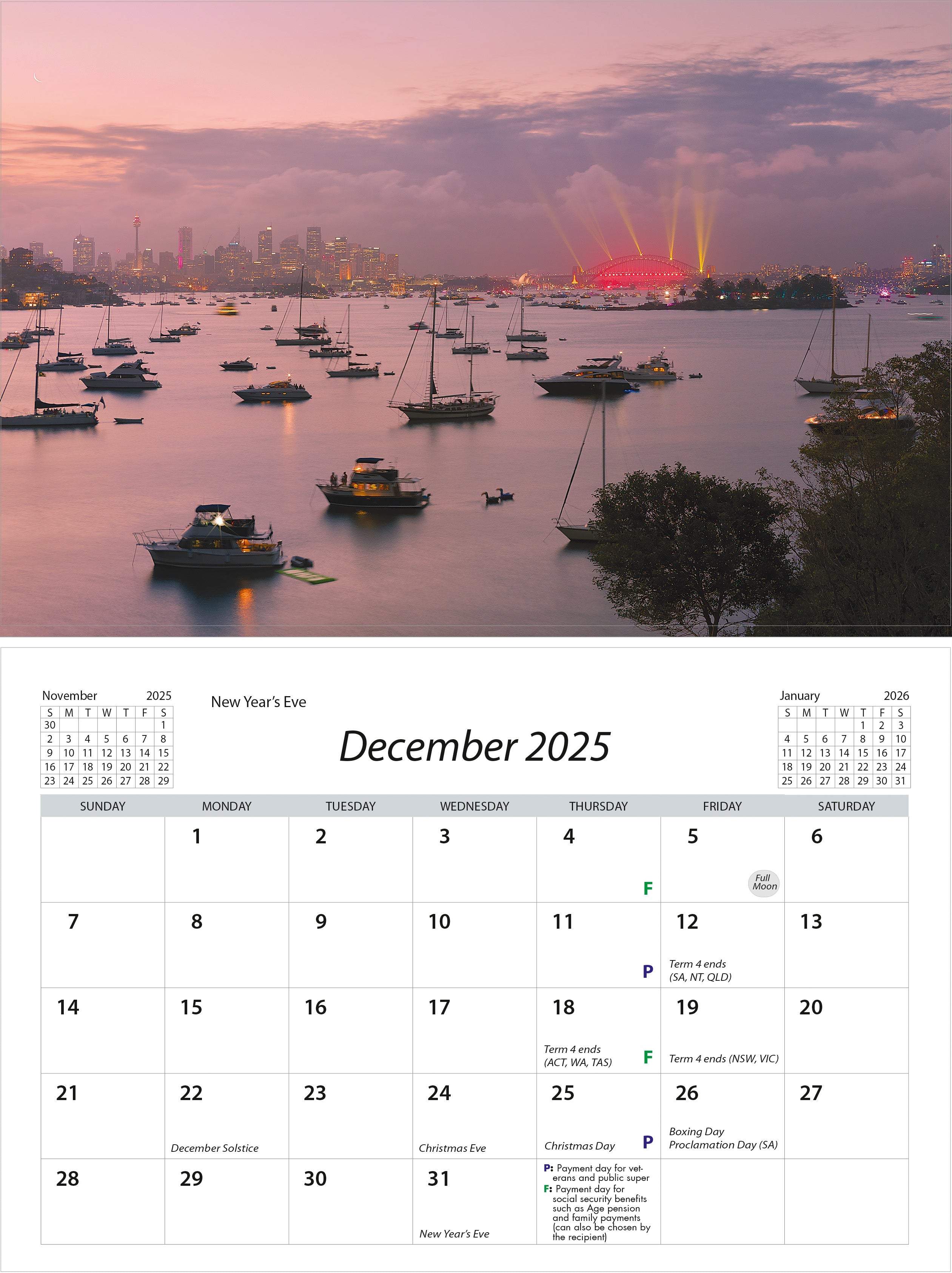 2025 Sydney Harbour - Desk Easel Calendar