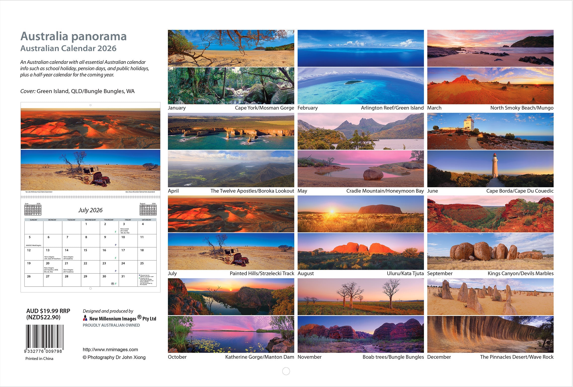 2026 Australia Panorama - Deluxe Wall Calendar