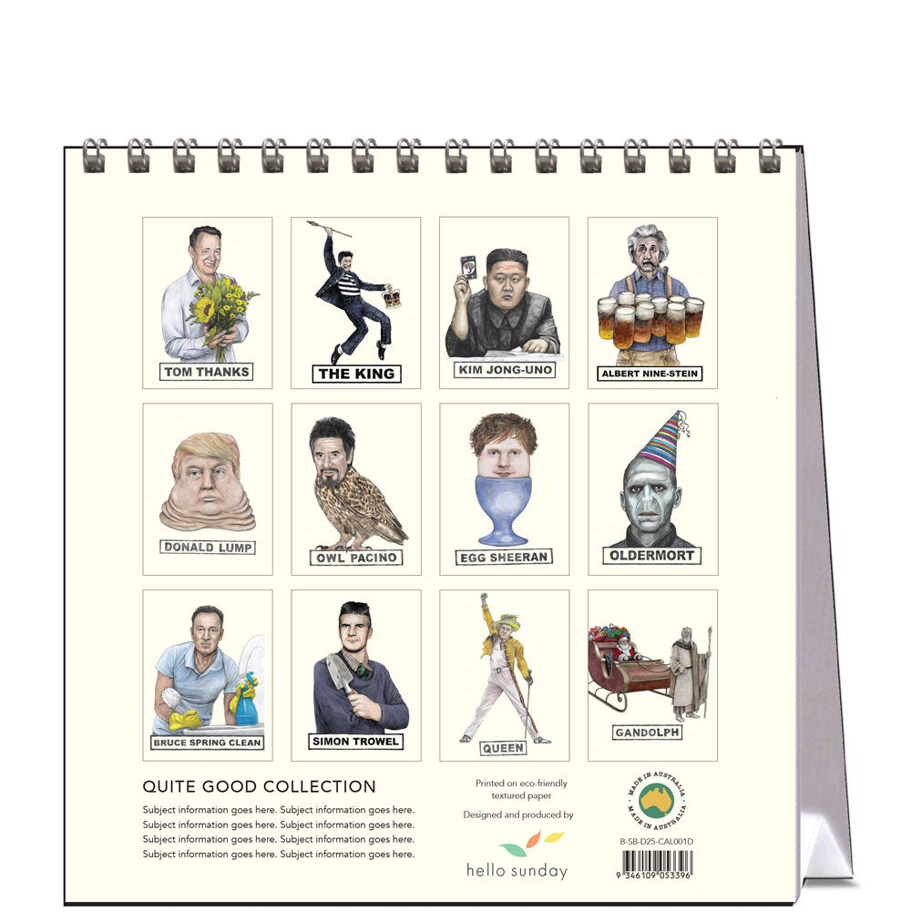 2025 Quite Good Collection - Desk Easel Calendar