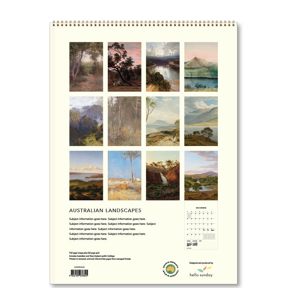 2025 Australian Landscapes - Deluxe Wall Calendar