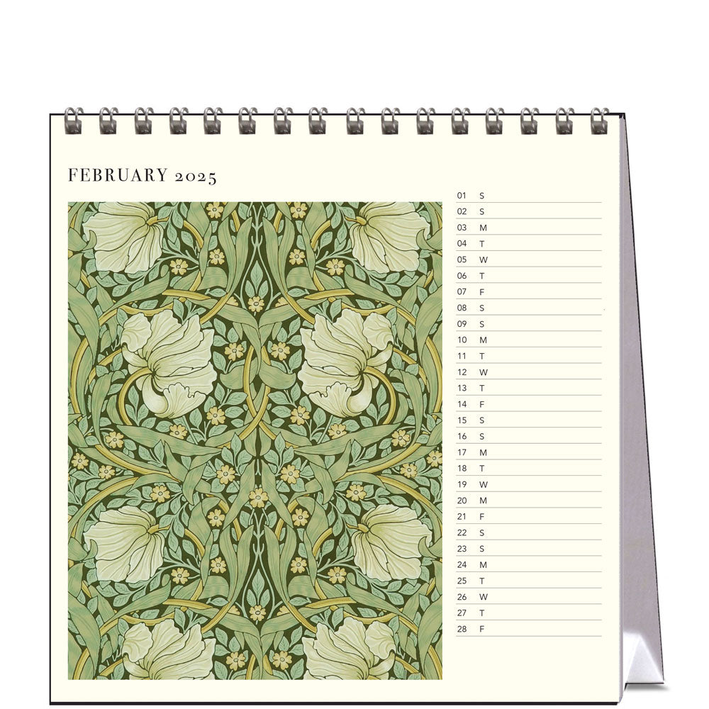 2025 William Morris - Desk Easel Calendar