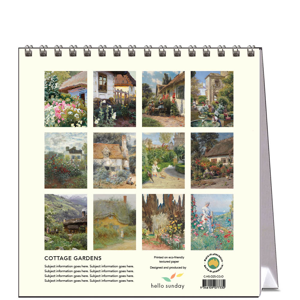 2025 Cottage Gardens - Desk Easel Calendar