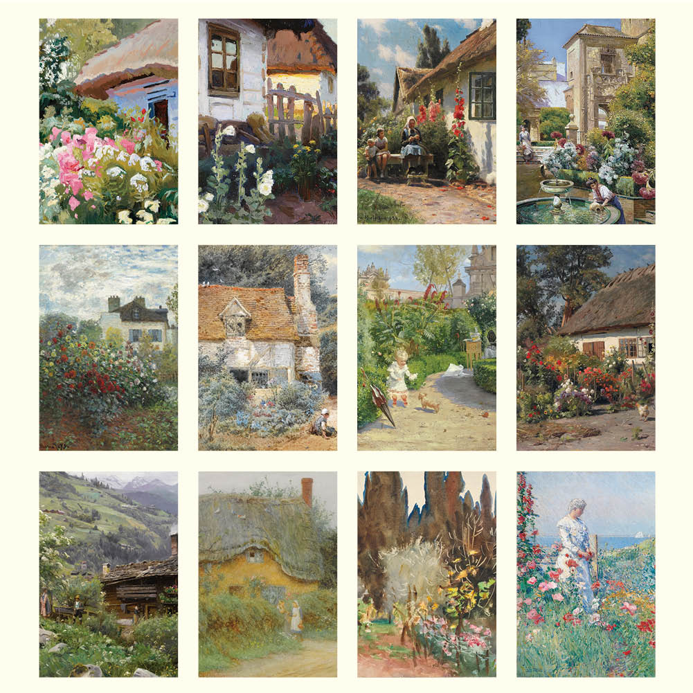 2025 Cottage Gardens - Deluxe Wall Calendar