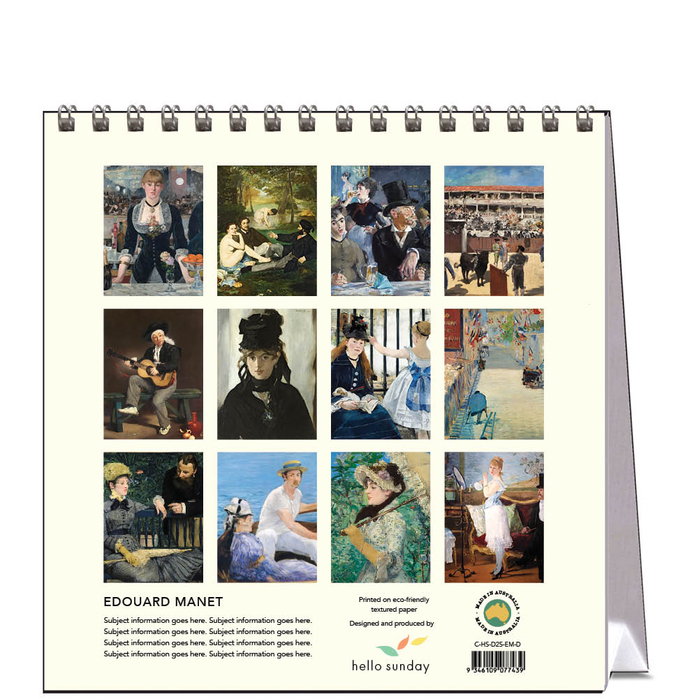 2025 Edouard Manet - Desk Easel Calendar