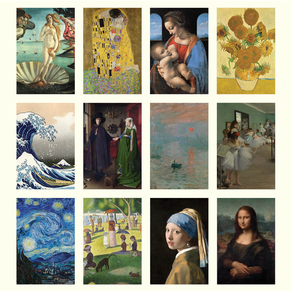 2025 Iconic Paintings - Deluxe Wall Calendar