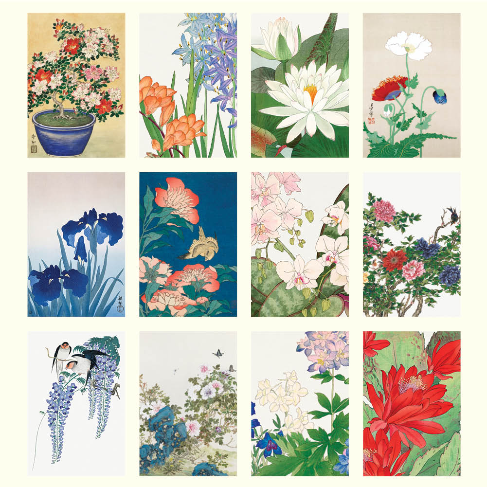 2025 Japanese Flowers - Deluxe Wall Calendar