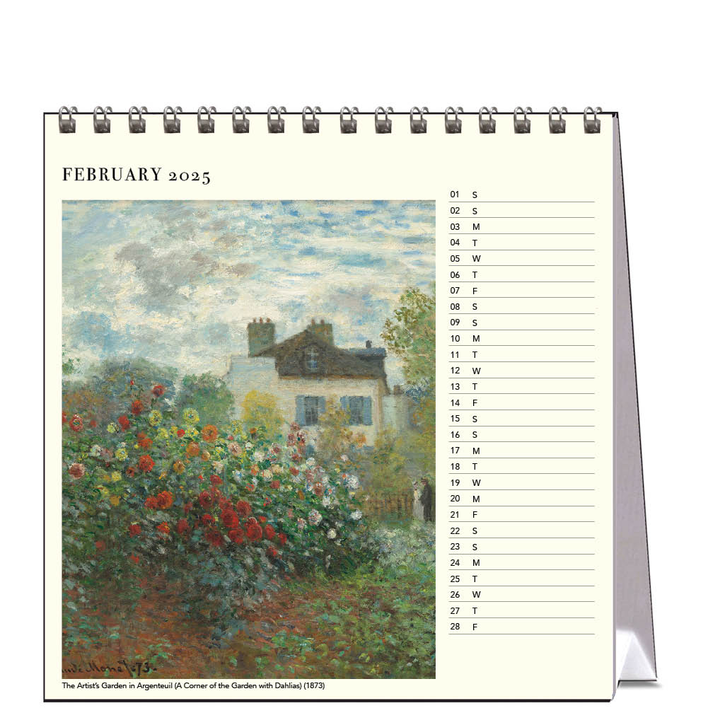 2025 Monet's Gardens - Desk Easel Calendar